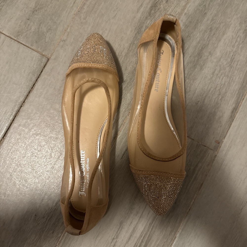 Juicy Couture Tan Embellished Women's Flats